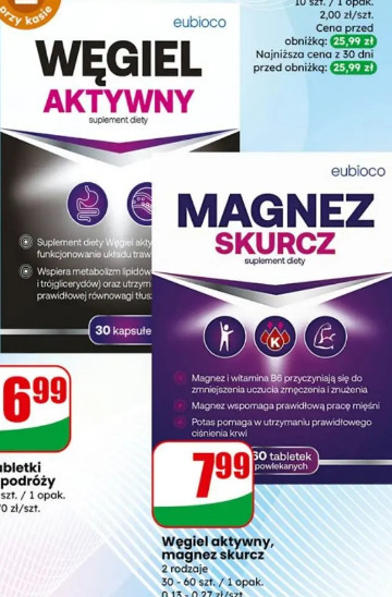 Eubioco węgiel aktywny, magnez skurcz