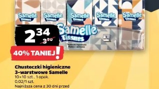 Chusteczki higieniczne 3-warstwowe Samelle