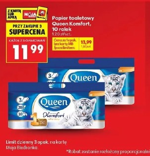 Queen Komfort papier toaletowy, 10 rolek