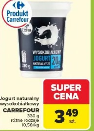 Jogurt naturalny wysokobiałkowy CARREFOUR