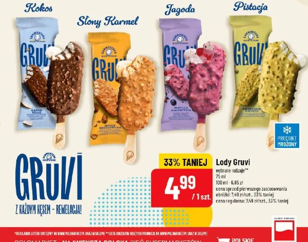 Lody Gruvi Sammontana pistacja