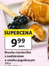 Kruche ciasteczka z nadzieniem o smaku jagodowym Auchan
