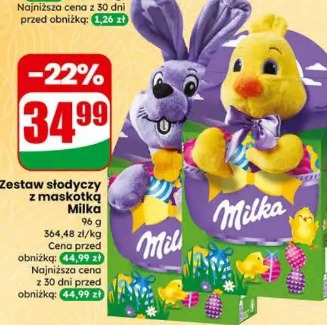 Zestaw słodyczy z maskotką Milka