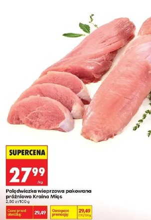 Polędwiczka wieprzowa pakowana próżniowo Kraina Mięs