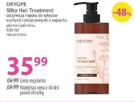 Dryopf Silky Hair Treatment odżywka maska do włosów suchych i zniszczonych o zapachu piżma i jaśminu