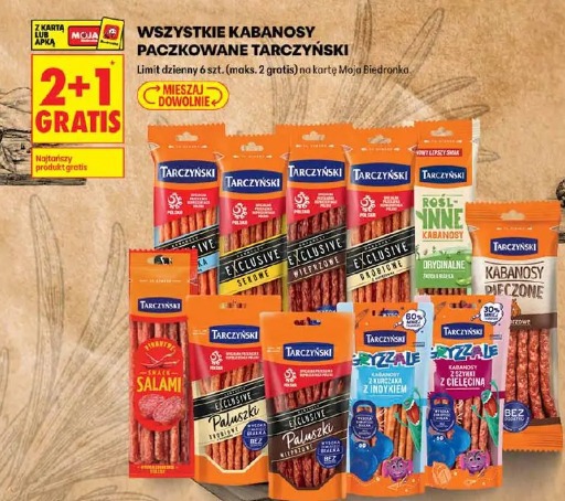 Wszystkie kabanosy paczkowane Tarczyński