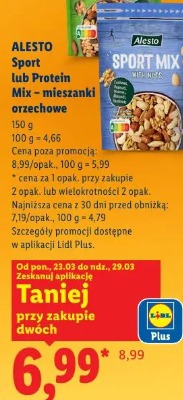 Alesto Sport lub Protein Mix – mieszanki orzechowe