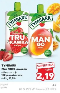 Tymbark mus 100% owoców truskawka