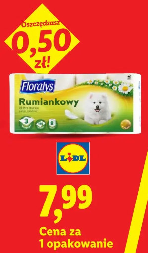 Floralys Rumian­kowy papier toaletowy