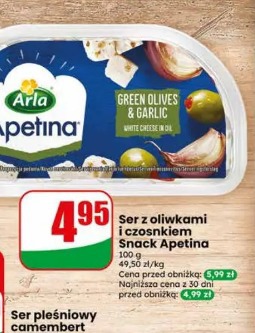 Ser z oliwkami i czosnkiem Snack Apetina
