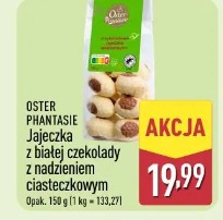 Oster Phantasie Jajeczka z białej czekolady z nadzieniem ciasteczkowym