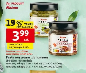 Pasta warzywna lub hummus