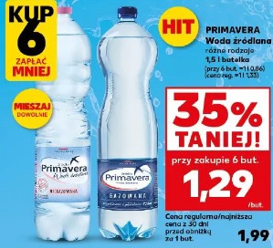 Primavera Woda źródlana różne rodzaje