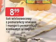 Jafaden Sok wieloowocowy z pomarańczy ananasa i mango/z pomarańczy klementynki winogron