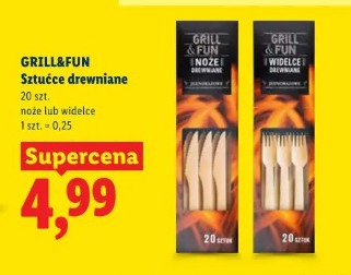 GRILL&FUN Sztućce drewniane