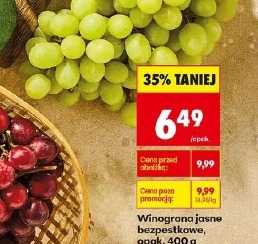 Winogrono jasne bezpestkowe