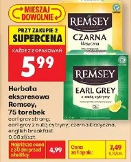 Herbata ekspresowa Remsey czarna klasyczna, Earl Grey