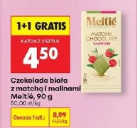 Czekolada biała z matchą i malinami Meltie