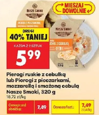 Pierogi ruskie z cebulką lub Pierogi z pieczarkami, mozzarellą i smażoną cebulą Nasze Smaki