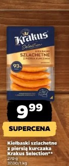 Kiełbaski szlachetne z piersią kurczaka Krakus Selection