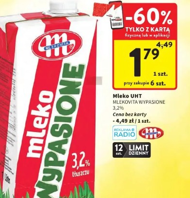 Mleko UHT Mlekovita Wypasione 3,2%