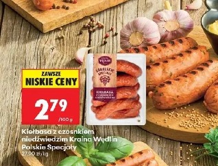 Kiełbasa z czosnkiem niedźwiedzim Kraina Wędlin Polskie Specjały