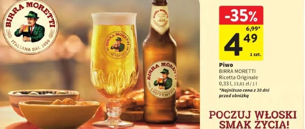 Piwo Birra Moretti Ricetta Originale