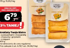 Krokiety Twoje Bistro z pieczarkami i mozzarellą / z kapustą i grzybami
