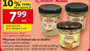 Mięsiwo lub konserwa w słoiku Auchan
