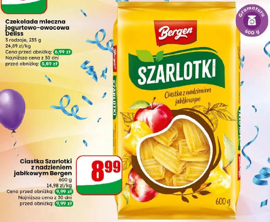 Szarlotki ciastka z nadzieniem jabłkowym Bergen