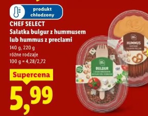 Chef Select Sałatka bulgur z hummusem lub hummus z preclami