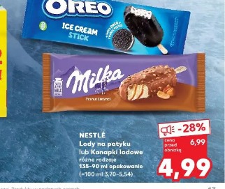 Nestlé lody na patyku lub kanapki lodowe
