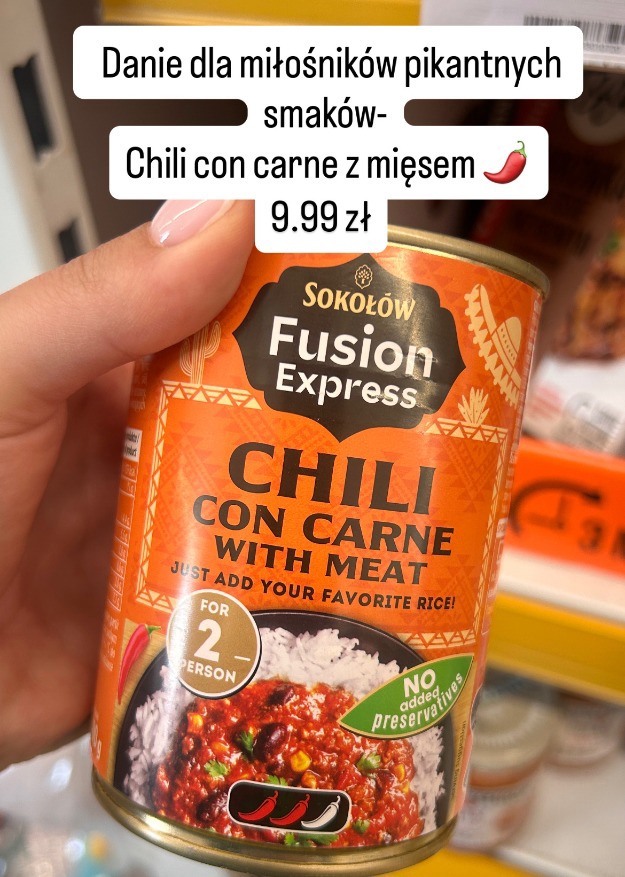 Chili con carne z mięsem SOKOŁÓW Fusion Express