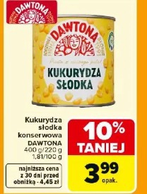 Kukurydza słodka konserwowa Dawtona