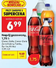 Napój gazowany Coca-Cola, Coca-Cola Zero Cukru, Fanta, Sprite, Kinley