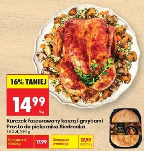 Kurczak faszerowany kaszą i grzybami Prosto do piekarnika Biedronka