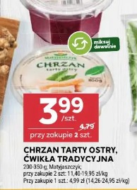 Chrzan tarty ostry, ćwikła tradycyjna