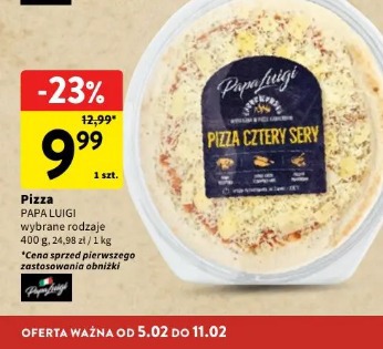 Pizza PAPA LUIGI wybrane rodzaje
