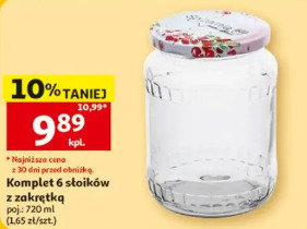 Komplet 6 słoików z zakrętką