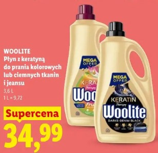 Woolite Płyn z keratyną do prania kolorowych lub ciemnych tkanin i jeansu