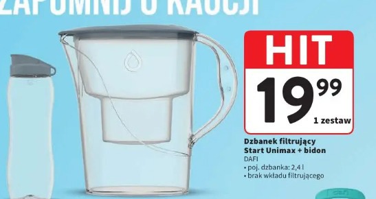 Dzbanek filtrujący Start Unimax + bidon Dafi
