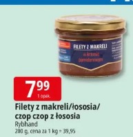 Filety z makreli/łososią/czop czop z łososia Ryband