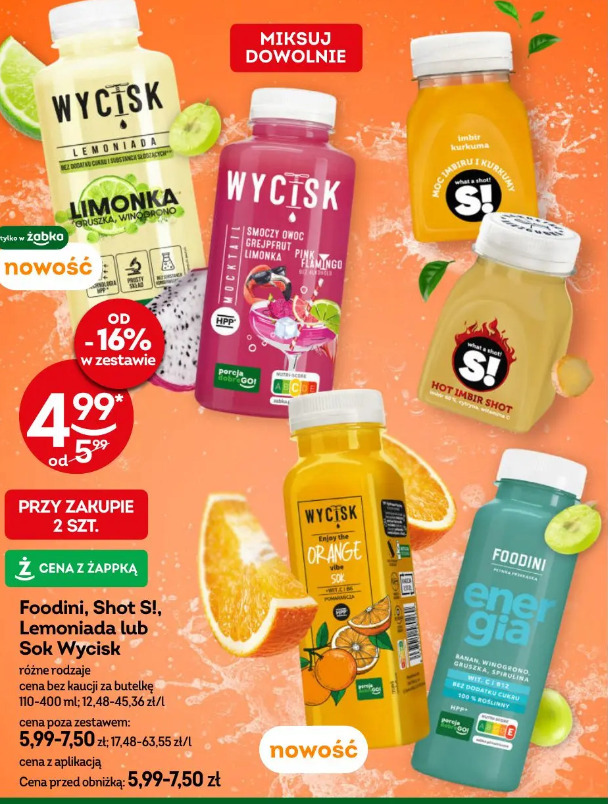 Foodini, Shot S!, Lemoniada lub Sok Wycisk