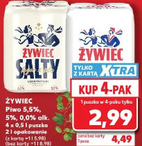 Żywiec Piwo 5.5%, 5.0%, 0.0% alk.