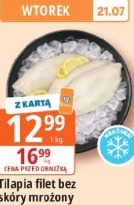 Tilapia filet bez skóry mrożony