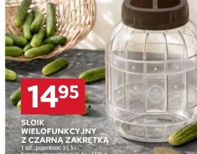 Słoik wielofunkcyjny z czarną zakrętką