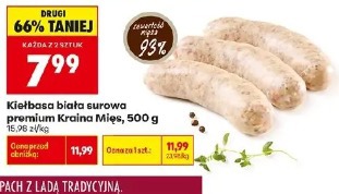 Kiełbasa biała surowa premium Kraina Mięs