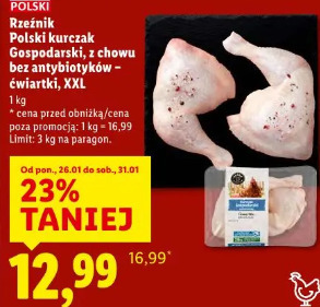 Rzeźnik Polski kurczak Gospodarski, z chowu bez antybiotyków – ćwiartki, XXL