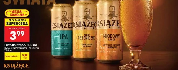 Książęce piwo IPA, Złote Pszeniczne, Miodowe Lager