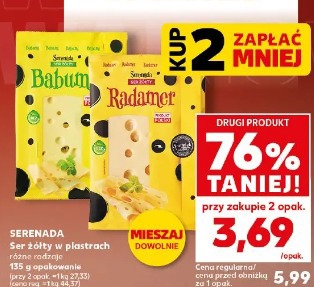 Serenada Ser żółty w plastrach